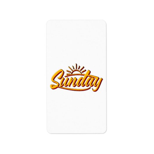 SUNDAY BEST SUMMER ETIKET (Voorkant)