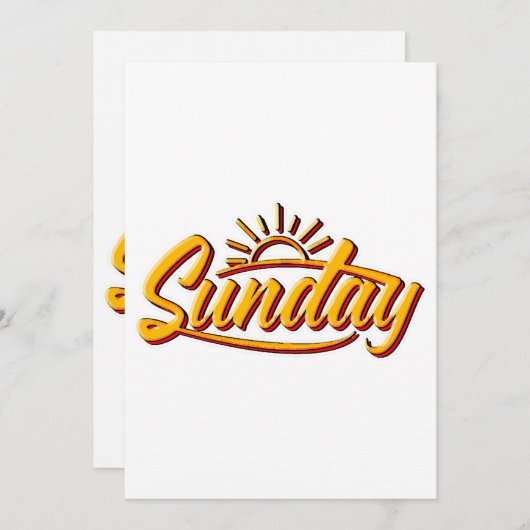 SUNDAY BEST SUMMER KAART (Voorkant / Achterkant)