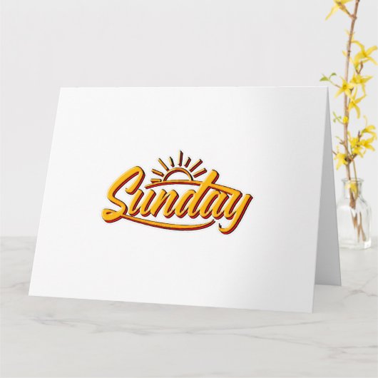 SUNDAY BEST SUMMER KAART (Gele Bloem)