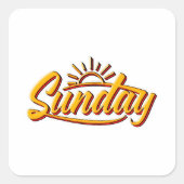 SUNDAY BEST SUMMER VIERKANTE STICKER (Voorkant)