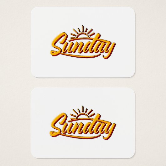 SUNDAY BEST SUMMER VISITEKAARTJE (Voorkant /achterkant)