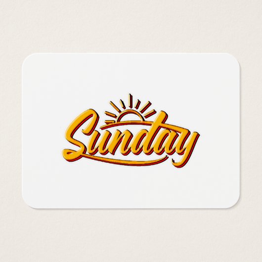 SUNDAY BEST SUMMER VISITEKAARTJE (Voorkant)