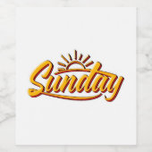 SUNDAY BEST SUMMER WIJN ETIKET (Enkel label)