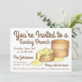 Sunday Breakfast Brunch Biscuits Sause Gravy Kaart (Staand voorkant)