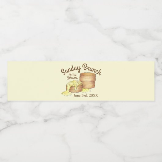 Sunday Breakfast Brunch Biscuits Sause Gravy Waterfles Etiket (Enkel label)