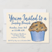 Sunday Breakfast Brunch Blueberry Muffin Kaart (Voorkant)