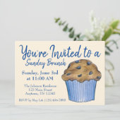 Sunday Breakfast Brunch Blueberry Muffin Kaart (Staand voorkant)