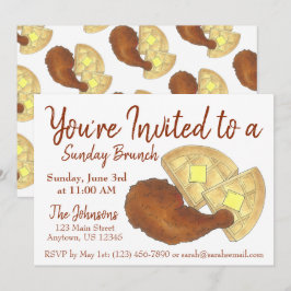 Sunday Breakfast Brunch Chicken and Waffles Kaart