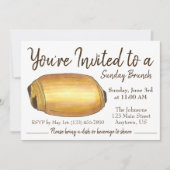 Sunday Breakfast Brunch Pain au Chocolat Croissant Kaart (Voorkant)