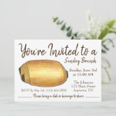 Sunday Breakfast Brunch Pain au Chocolat Croissant Kaart (Staand voorkant)