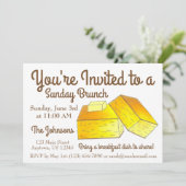 Sunday Breakfast Brunch SpoonBrood Corn Bread Kaart (Staand voorkant)