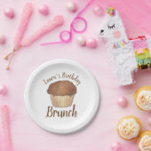Sunday Breakfast Brunch Streusel Crumb Muffin Papieren Bordje (Feest)