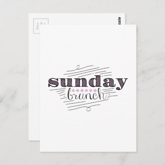 Sunday Brunch Briefkaart (Voorkant / Achterkant)