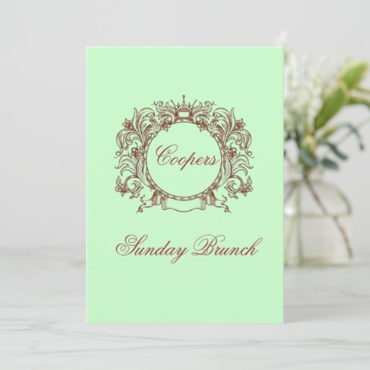 Sunday Brunch Invites Kaart (Staand voorkant)