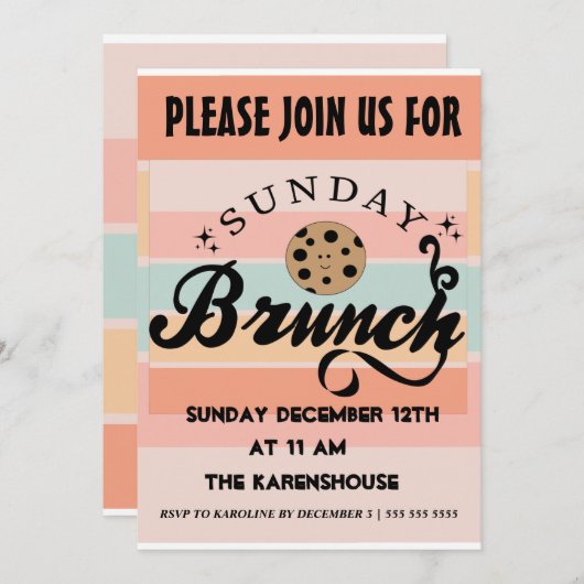 Sunday Brunch   Kaart (Voorkant / Achterkant)