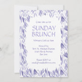 Sunday Brunch Lavender Leaves Kaart (Voorkant)