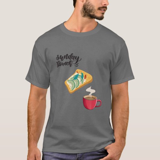 Sunday Brunch - Sunday Breakfast - koffie en zand T-shirt (Voorkant)
