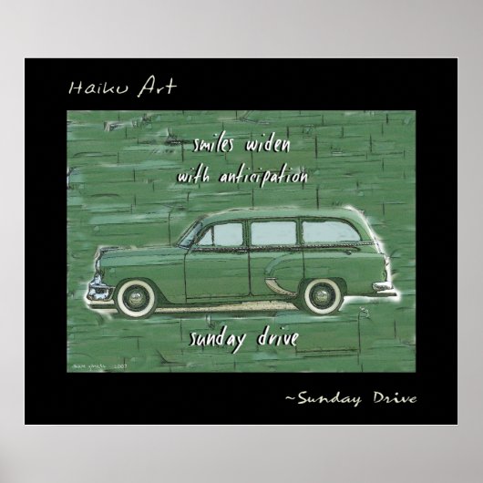 Sunday Drive Haiku Art Print (Voorkant)