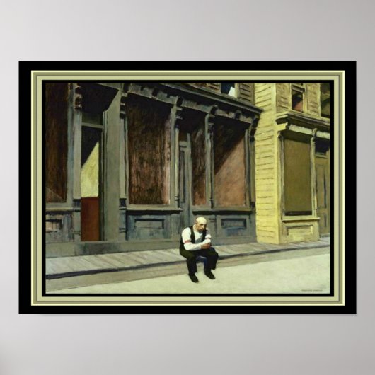 "Sunday" Edward Hopper 12 x 16 Print (Voorkant)