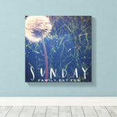 Sunday Family Eat Fun Canvas Afdruk (Insitu (Houten vloer))