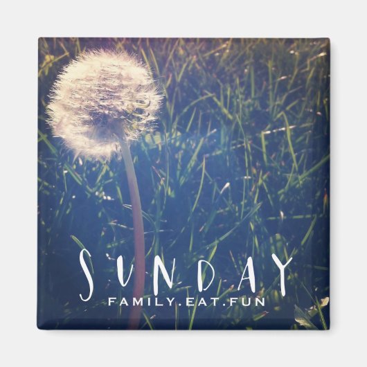 Sunday Family Eat Fun Magneet (Voorkant)