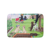 Sunday Fun Labradors schilderen Badmat (Voorkant)