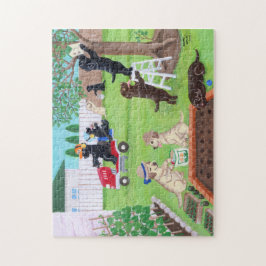 Sunday Fun Labradors schilderen Legpuzzel