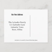 Sunday Fun Labradors Schilderen Nieuw Adres Aankondigingskaart (Achterkant)