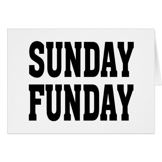 Sunday Funday (Voorkant Horizontaal)