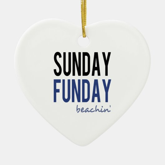 Sunday Funday Beachin' Keramisch Ornament (Voorkant)