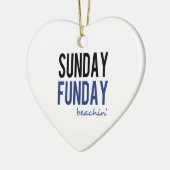 Sunday Funday Beachin' Keramisch Ornament (Links)