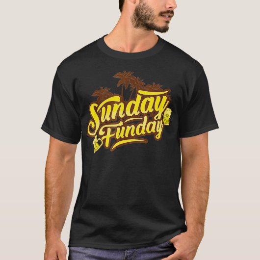 Sunday Funday Beer Drink T-shirt (Voorkant)