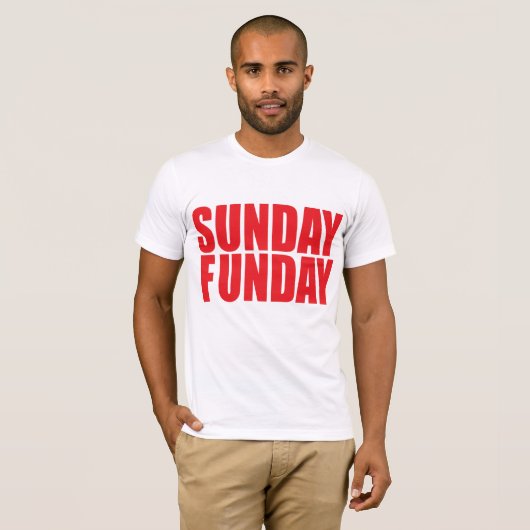 Sunday Funday Bella Canvas T-Shirt (Voorkant volledig)