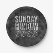 Sunday Funday  Football Papieren Bordje (Voorkant)