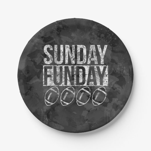Sunday Funday  Football Papieren Bordje (Voorkant)