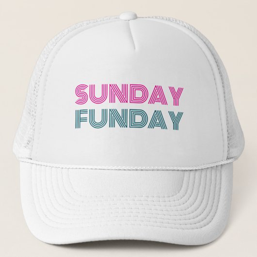 Sunday Funday Funny Personalize Trucker Pet (Voorkant)