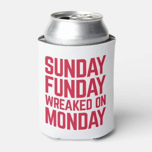Sunday Funday Funny Quote Blikjeskoeler (Blikje Voorkant)