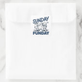 Sunday Funday Golf Funny Golfing Golfers Retro Vierkante Sticker (Tas)