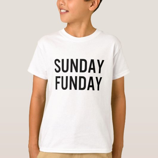Sunday Funday Kinder Unisex T-shirt (Voorkant)