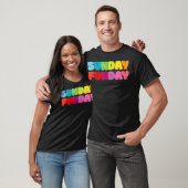 Sunday Funday Rainbow Color Party T-shirt (Unisex)