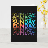 Sunday Funday Rainbow Fade Color Party Kaart (Gele Bloem)