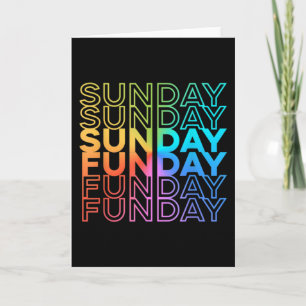 Sunday Funday Rainbow Fade Color Party Kaart