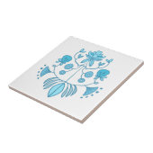 Sunday Garden Tile in Azure Tegeltje (Zijkant)