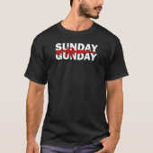 Sunday Gunday Design for Rifle Gun Fans T-shirt (Voorkant)