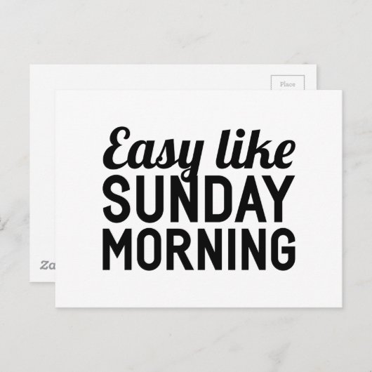 Sunday Morning Briefkaart (Voorkant / Achterkant)