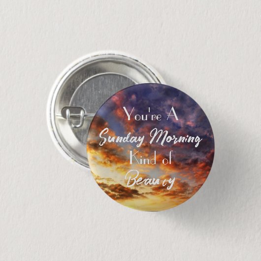 Sunday Morning Ronde Button 3,2 Cm (Voorkant /achterkant)
