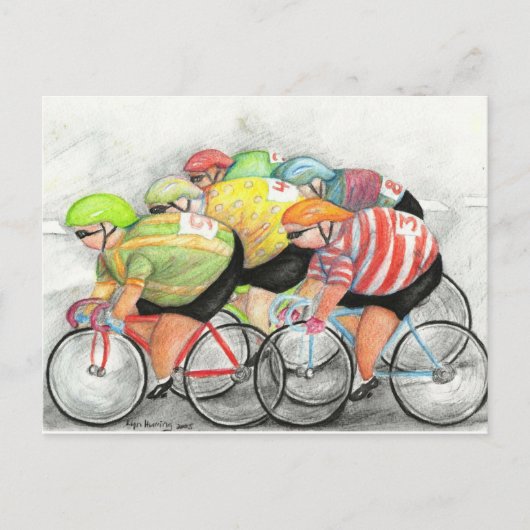 Sunday Ride Briefkaart, door Lyn Hurring Briefkaart (Voorkant)