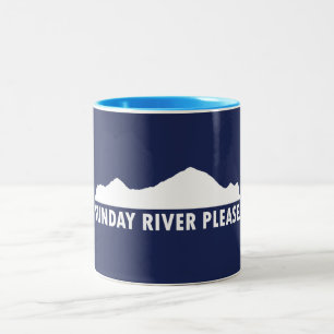 Sunday River Maine Alsjeblieft Tweekleurige Koffiemok