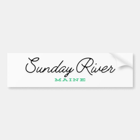 Sunday River Maine Bumpersticker (Voorkant)