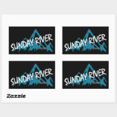 Sunday River Maine Mountains Rechthoekige Sticker (Vel)